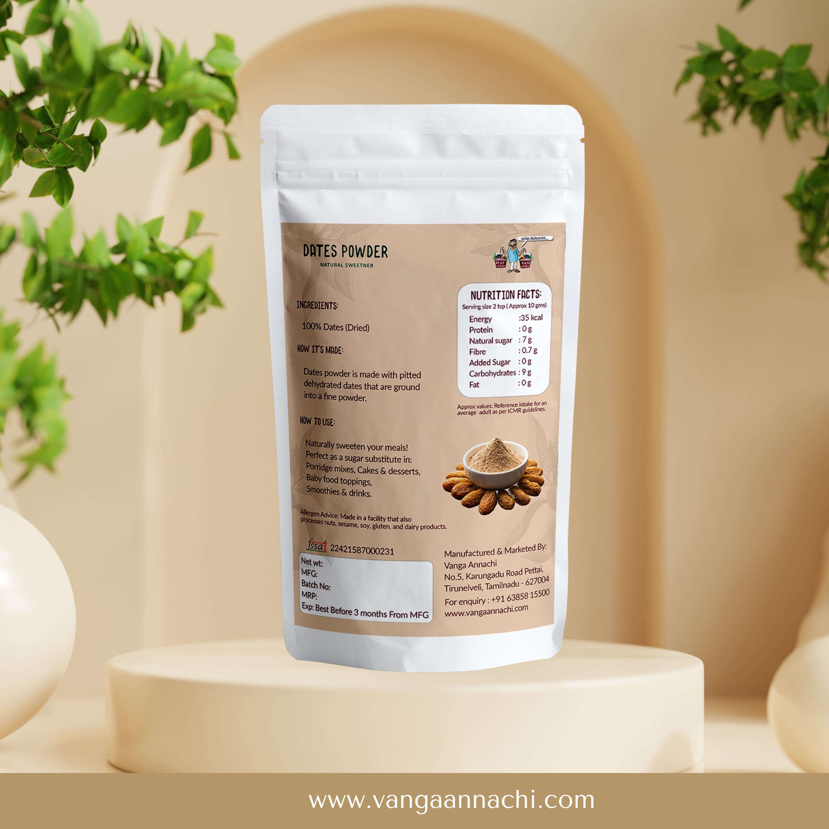 Dates Powder (Natural Sweetener 100%)