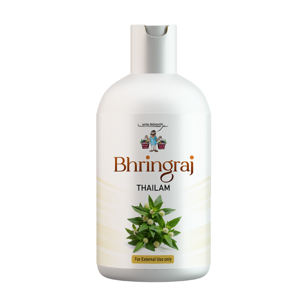 Bhringraj Thailam – Ayurvedic Hair Oil for Hair Fall, Grey Hair & Baldness