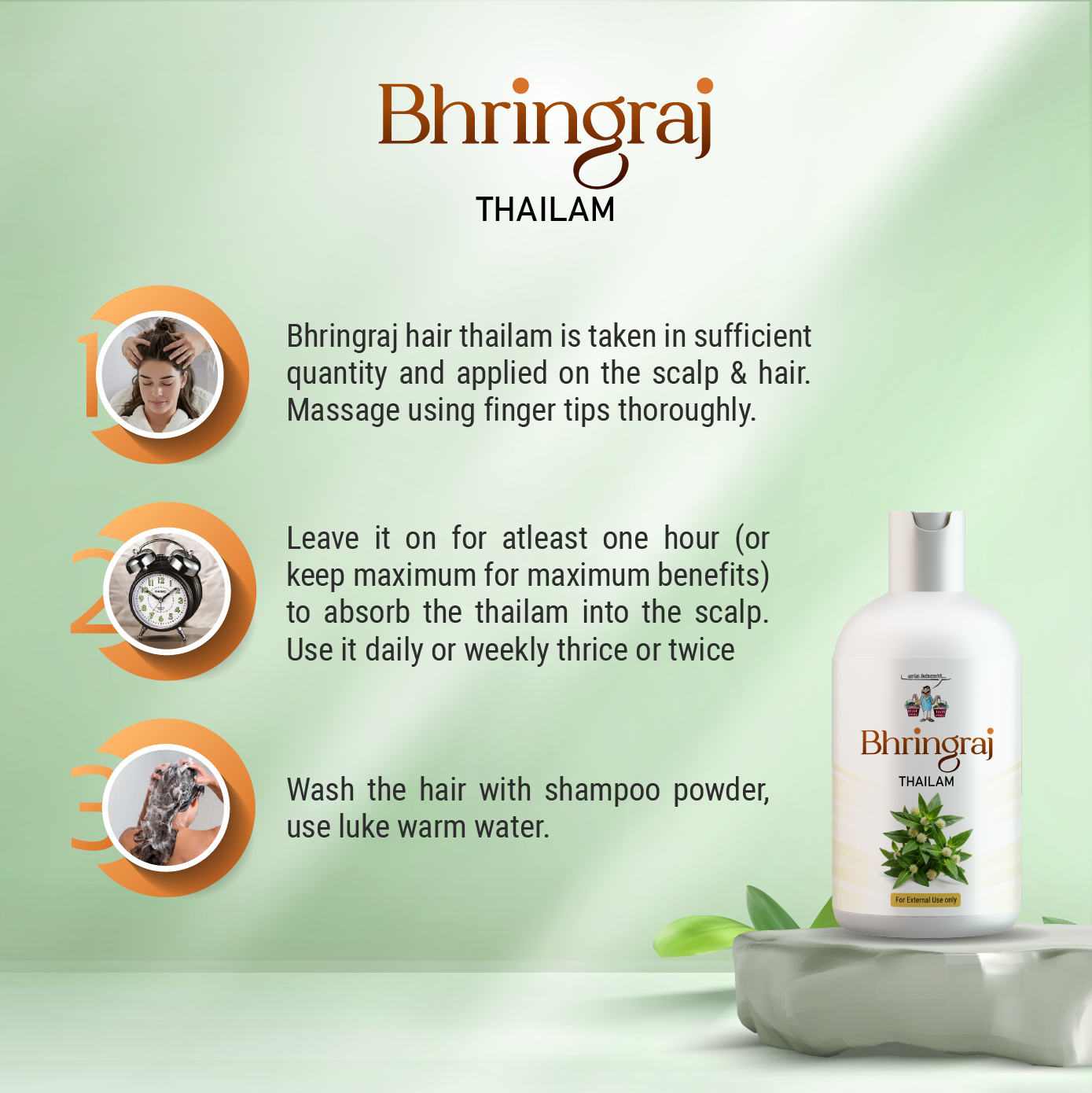 Bhringraj Thailam – Ayurvedic Hair Oil for Hair Fall, Grey Hair & Baldness
