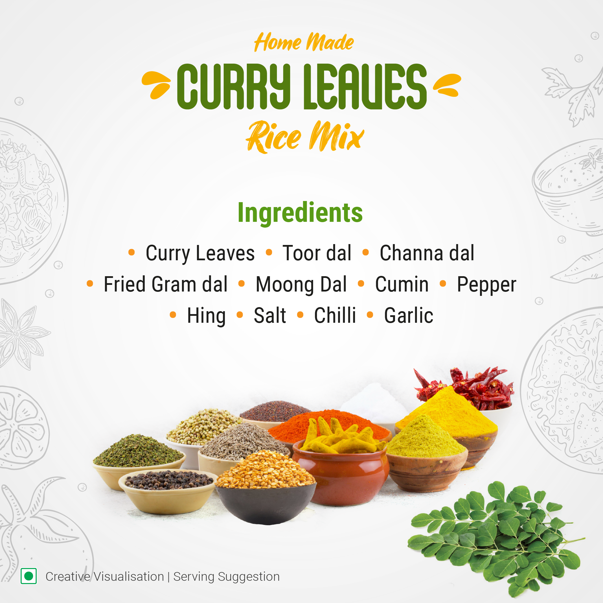 கறிவேப்பிலை சாத பொடி / Curry Leaves Rice Powder