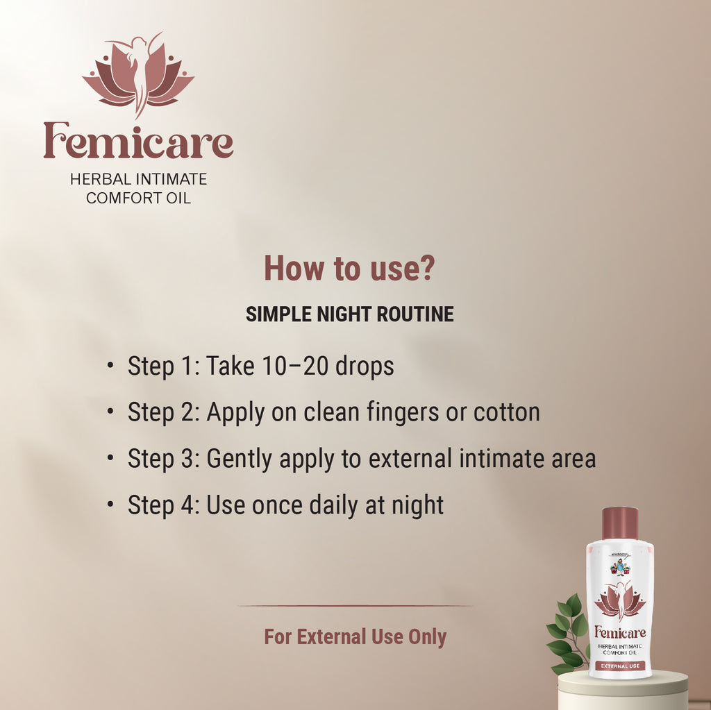 Femicare Herbal Intimate Comfort Oil | Daily Feminine Care | External Use