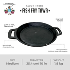 Best Cast Iron Products for Healthy Cooking - Premium Cast Iron Fish Fry Tawa