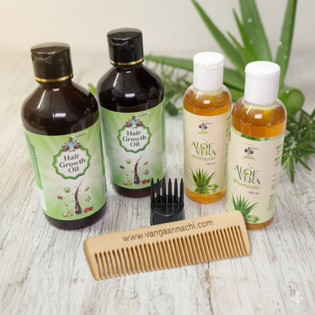 Hair Growth Oil - Aloevera Shampoo combo 2