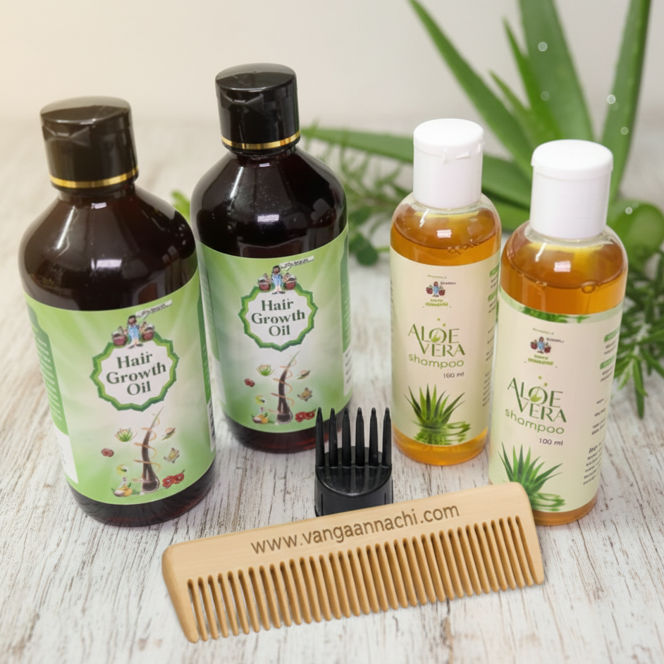 Hair Growth Oil - Aloevera Shampoo combo 2