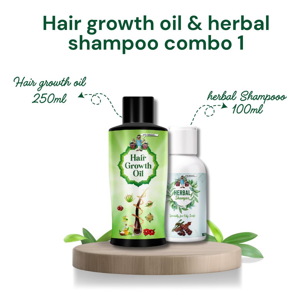 Hair growth oil herbal shampoo combo 1