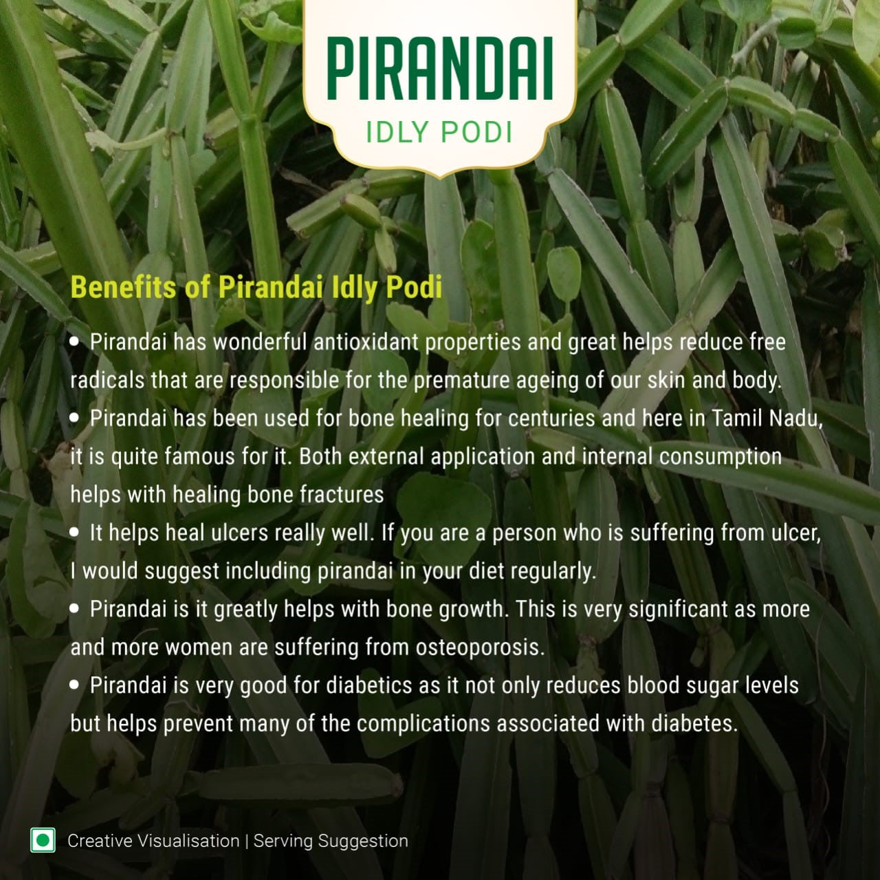 Pirandai Idly Podi -பிரண்டை இட்லி பொடி