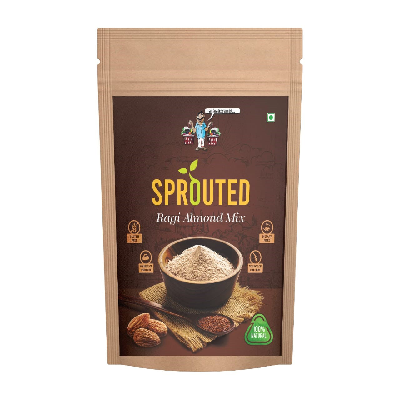 Sprouted Ragi Almond Mix