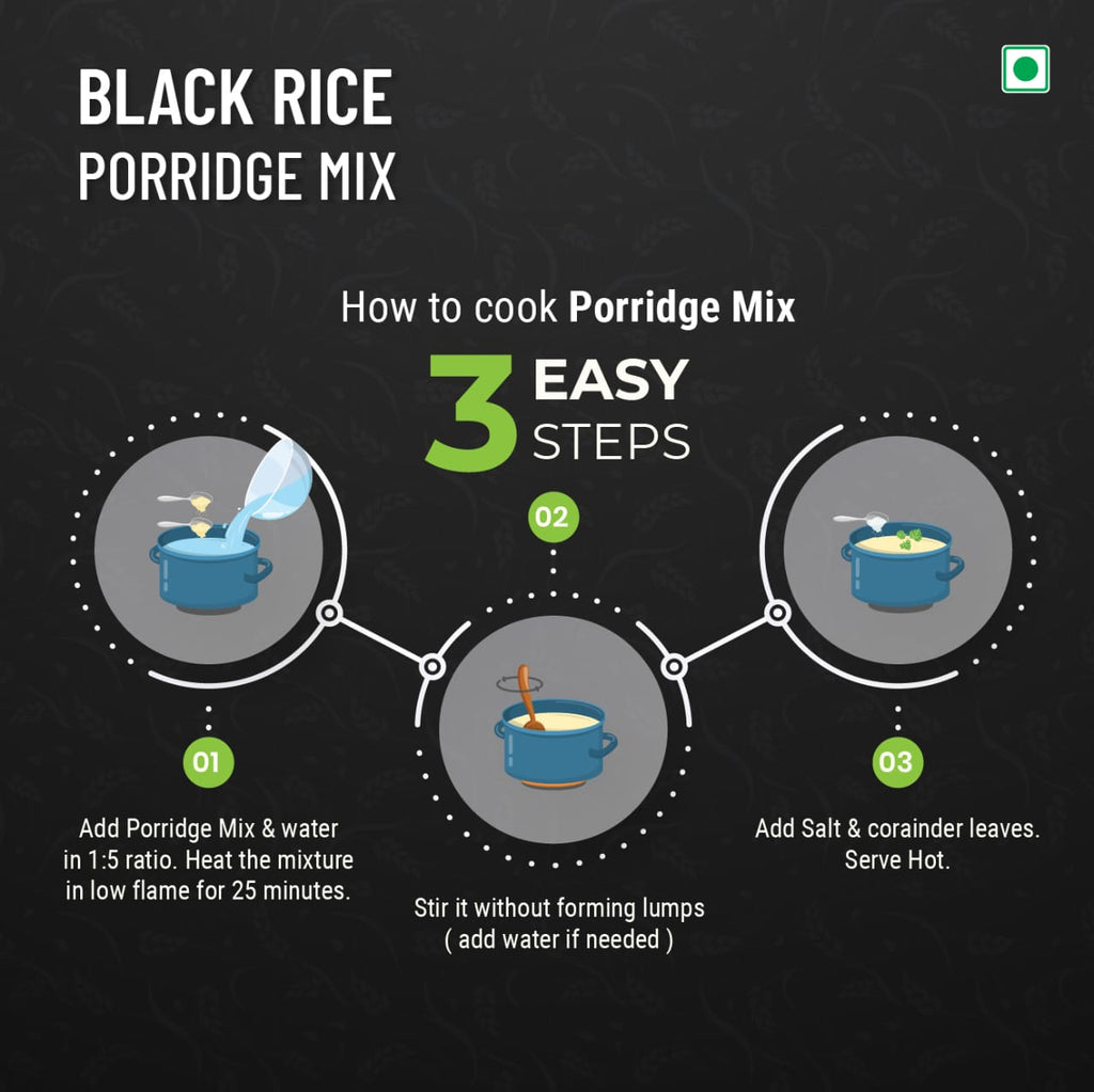 Traditional Black Rice Porridge Mix / Karuppu Kavuni Kanji Mix / கருப்பு கவுனி கஞ்சி மிக்ஸ்