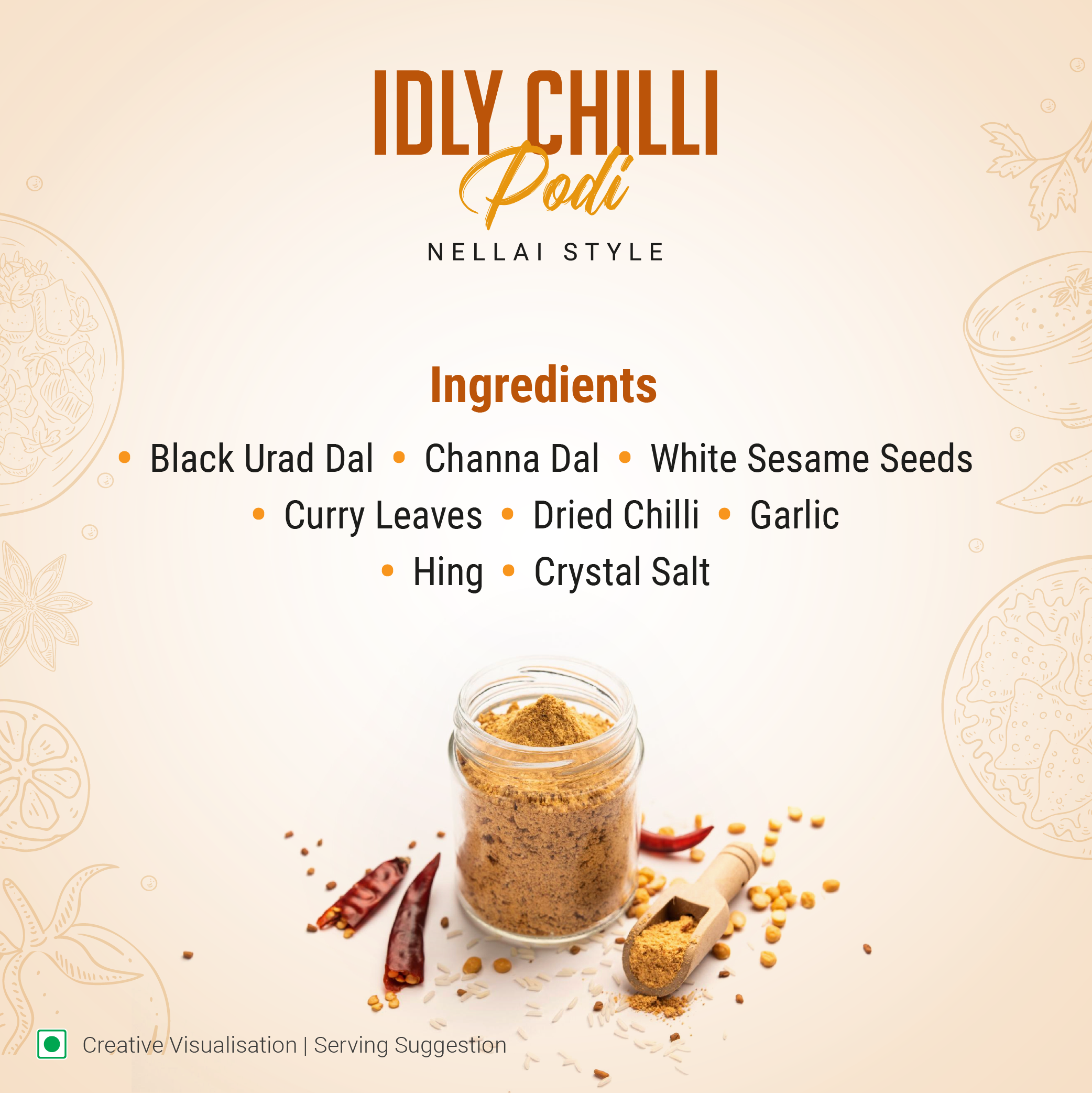 Home Made Idly Podi