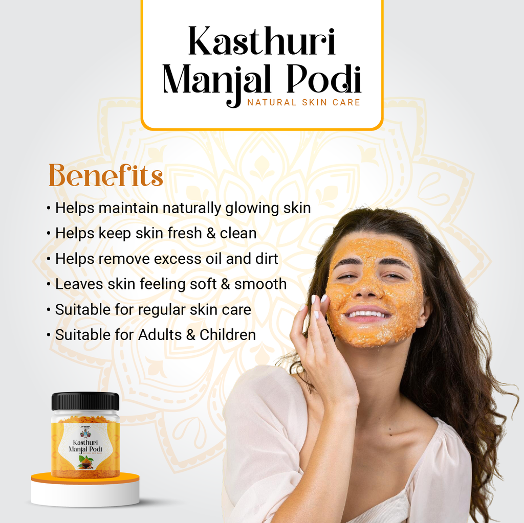 Kasthuri Manjal Podi (Pure Wild Turmeric Powder) | 100% Natural Skin Care for Glowing Face & Body