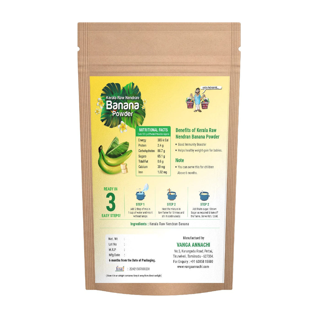 Kerala Raw Nendran Banana Powder