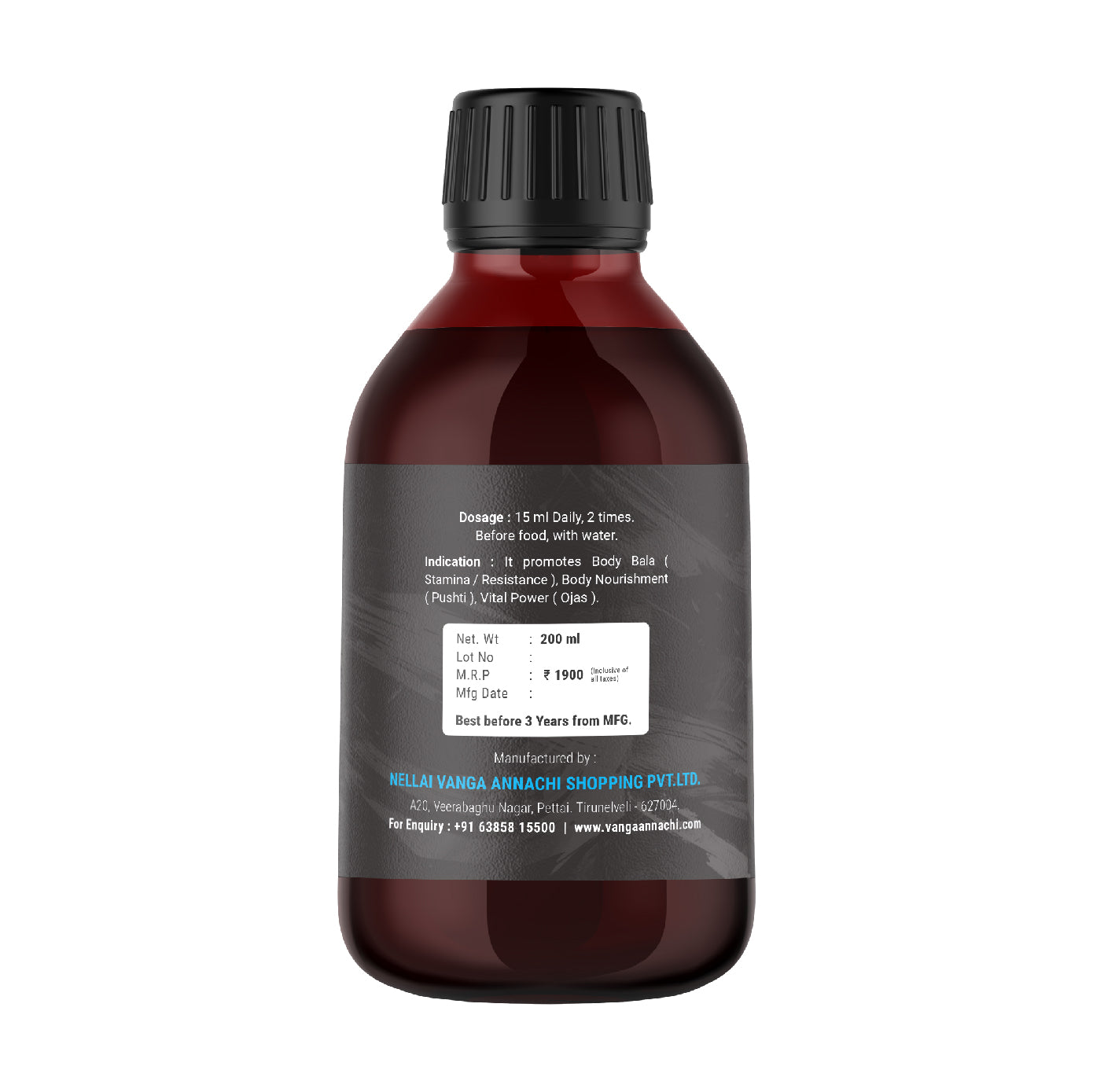 Men’s Stamina Ayurvedic Syrup – Herbal Energy & Vitality Tonic