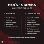Men’s Stamina Ayurvedic Capsules Herbal Energy & Vitality Support