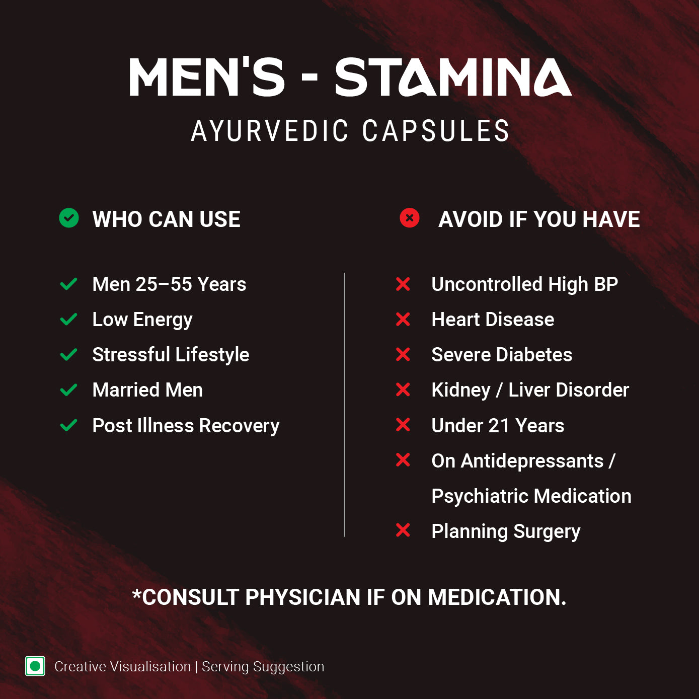 Men’s Stamina Ayurvedic Capsules Herbal Energy & Vitality Support