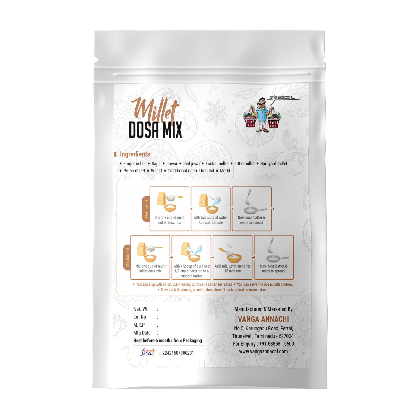 Millet Dosa Mix - Instant Cooking