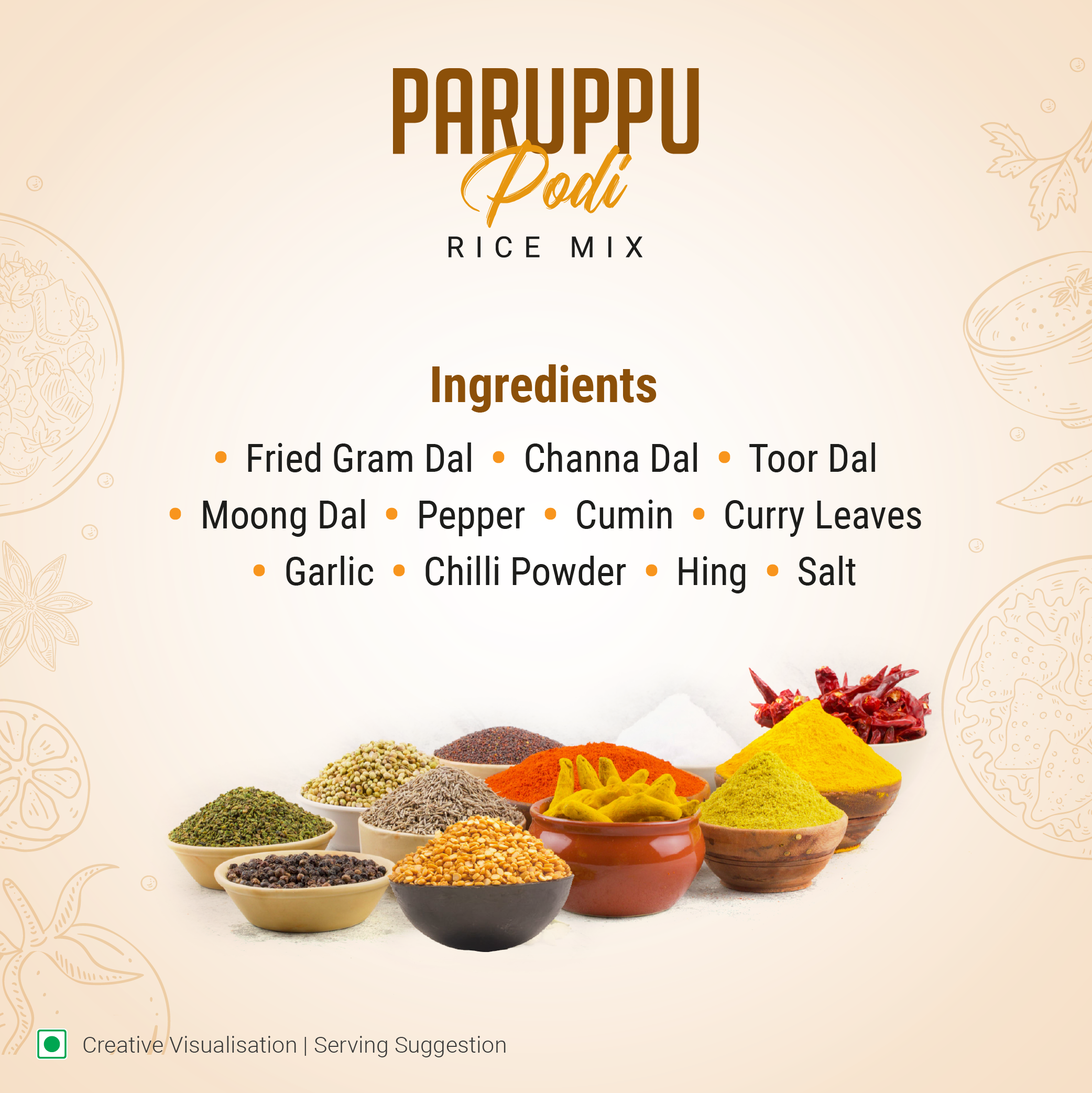 Paruppu Rice Podi / பருப்பு சாத பொடி