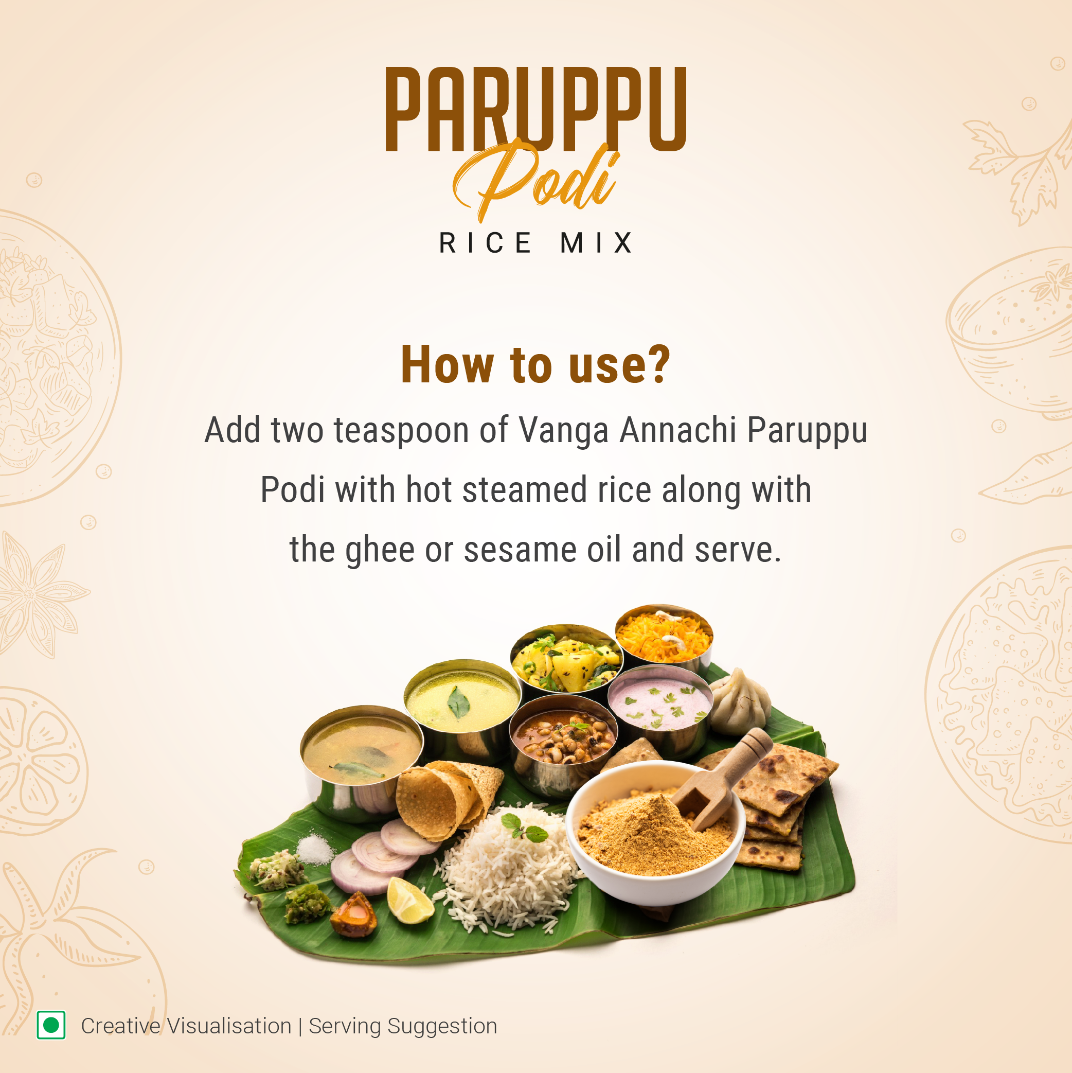 Paruppu Rice Podi / பருப்பு சாத பொடி