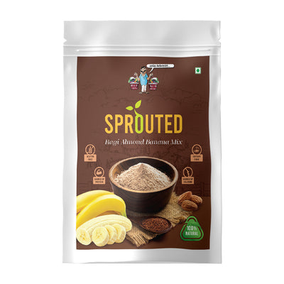 Sprouted Ragi Almond Dates Mix