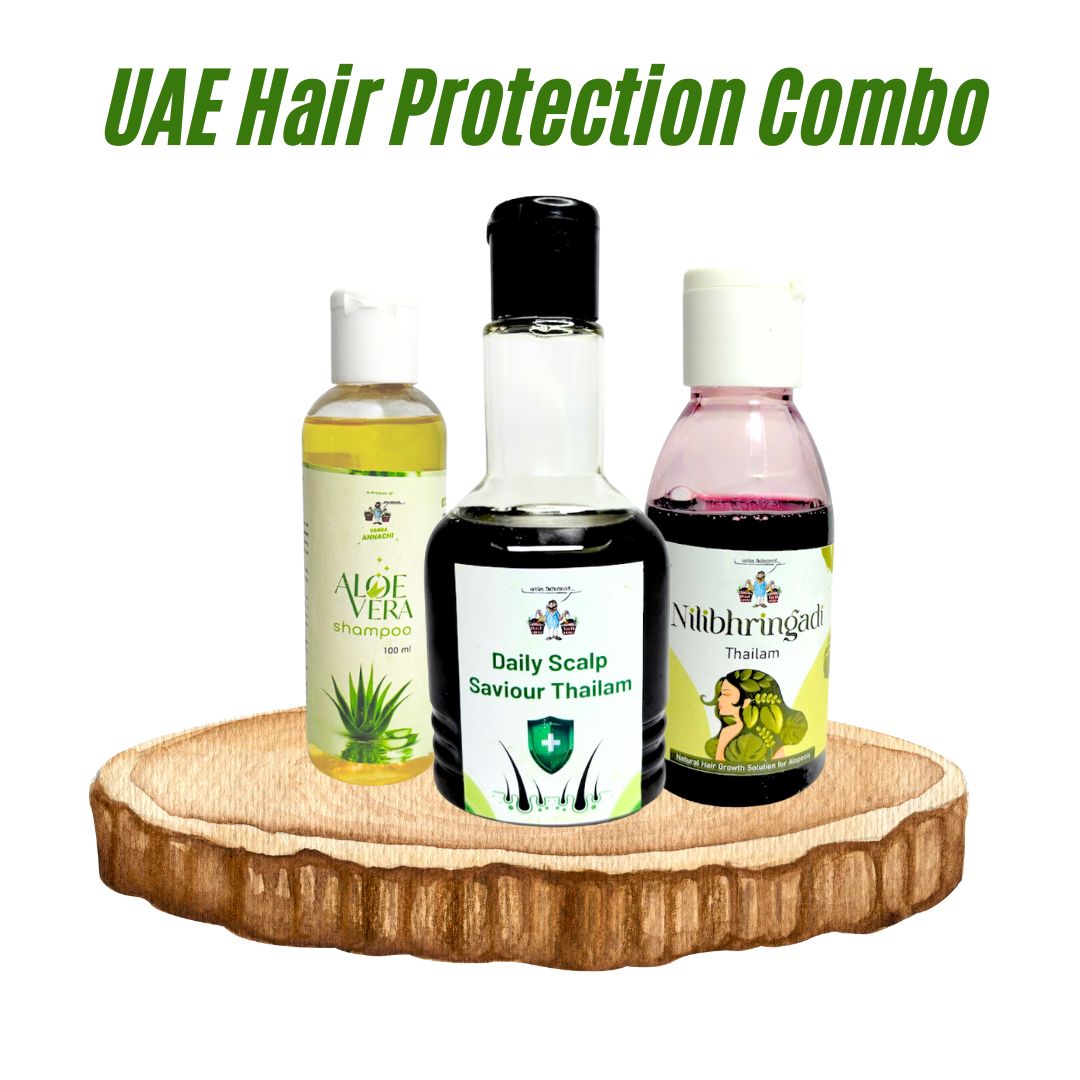 UAE Hair Protection Combo - Anti Hair Fall Kit for Hard Water & Heat Damage