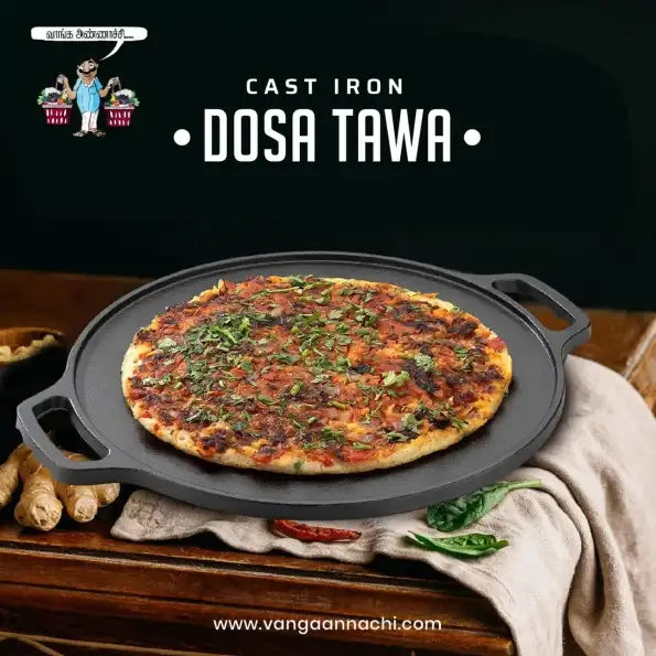Nonstick & Toxin-Free Cast Iron Products - Roti/Dosa Tawa