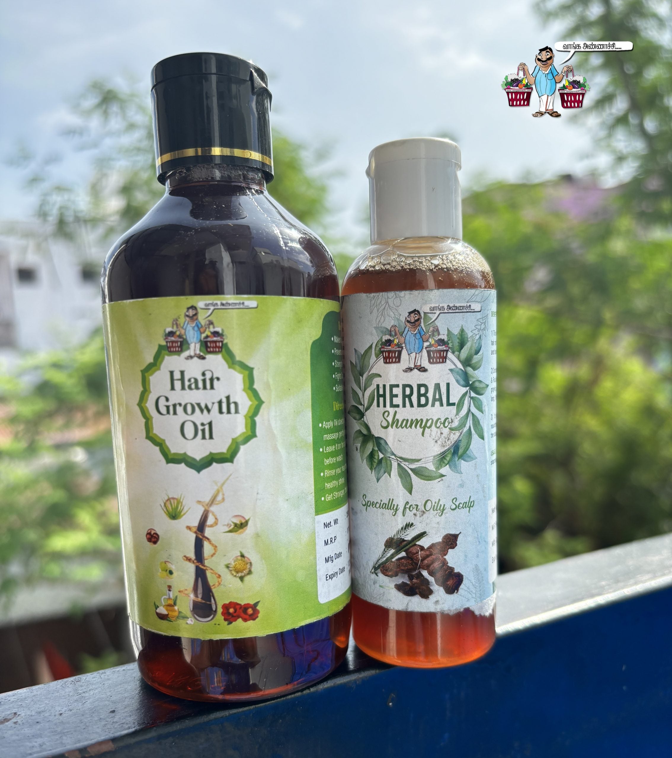 Hair growth oil herbal shampoo combo 1