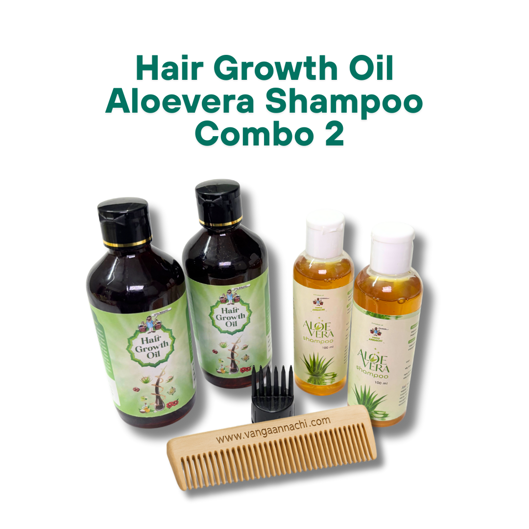 Hair Growth Oil - Aloevera Shampoo combo 2