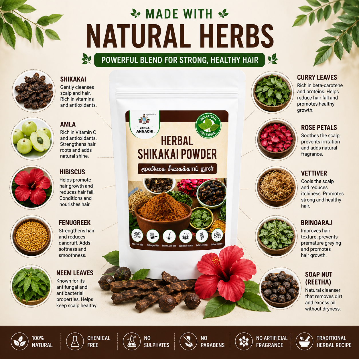 herbal Shikakai Powder ( Homemade)