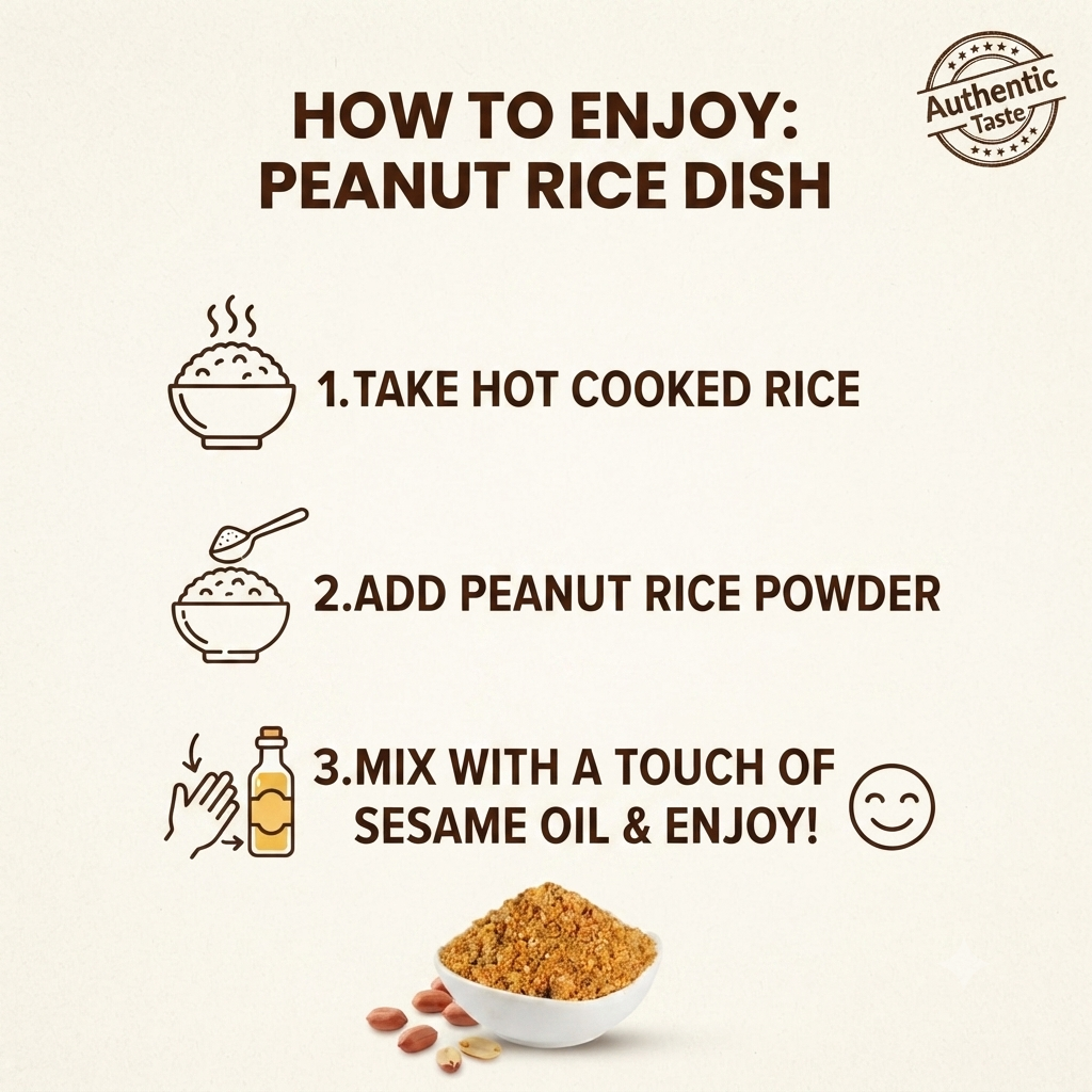 Peanut Rice Powder ( வேர்க்கடலை சாத பொடி ) 250G