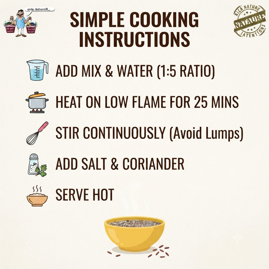 Karunkuruvai rice porridge Mix / கருங்குறுவை  அரிசி கஞ்சி  மிக்ஸ்